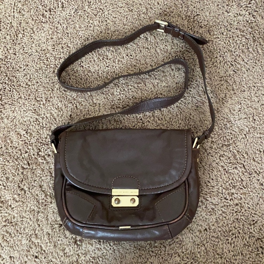 Marc By Marc Jacobs Brown Leather Crossbody Purse